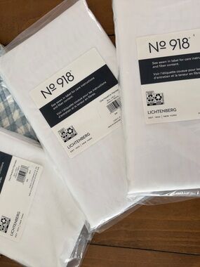 No. 918 White Curtain Panels Set (3) - White NEW 59” X 63”